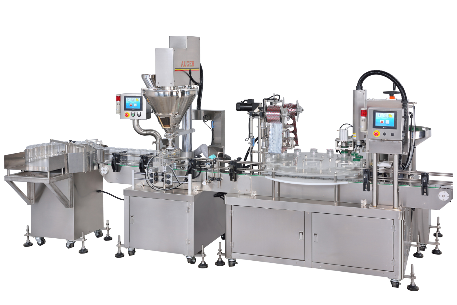 Auto Powder Filler (Bottle) & Sealer / Capper & Bottle Turn Table